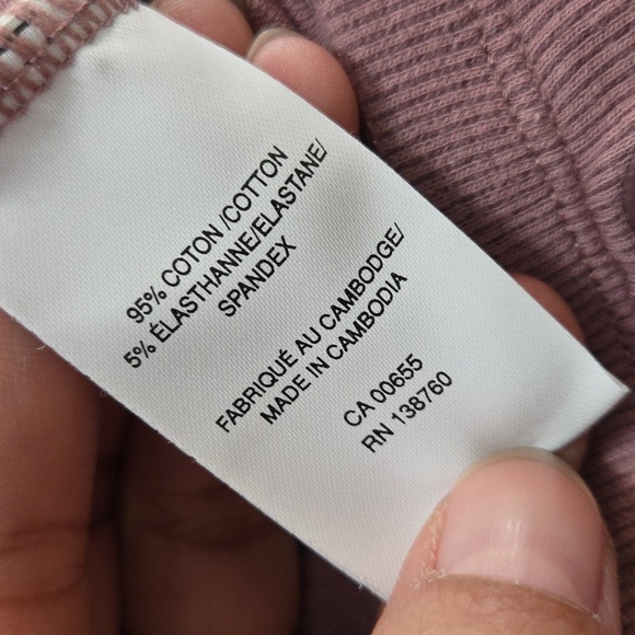 Hyba Cotton Blend Cargo Pants Pink Full Length Drawstring Waist Casual - Picture 9 of 9